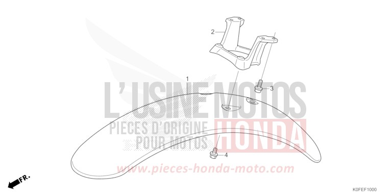 FRONT FENDER for Z125MA BANANA YELLOW (YR354) from 2022