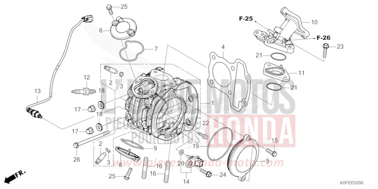 CYLINDER HEAD for Monkey PEARL GLITTERING BLUE (B231) from 2022