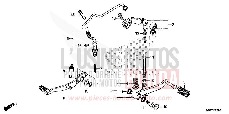 PEDAL for CB500F CANDY MOON GLOW YELLOW (Y192) from 2021