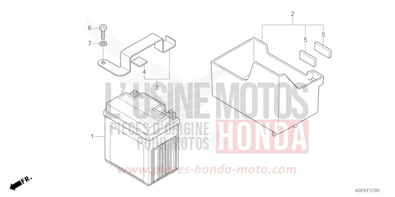 BATTERY for Monkey PEARL GLITTERING BLUE (B231) from 2022