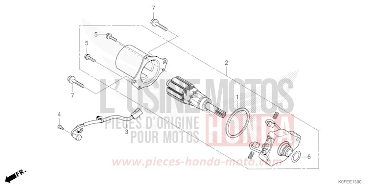 STARTER MOTOR for Monkey PEARL NEBULA RED (R376) from 2022
