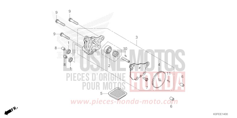 OIL PUMP for Monkey PEARL NEBULA RED (R376) from 2022