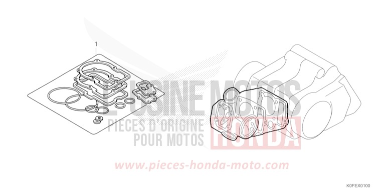 GASKET KIT A for Monkey PEARL NEBULA RED (R376) from 2022