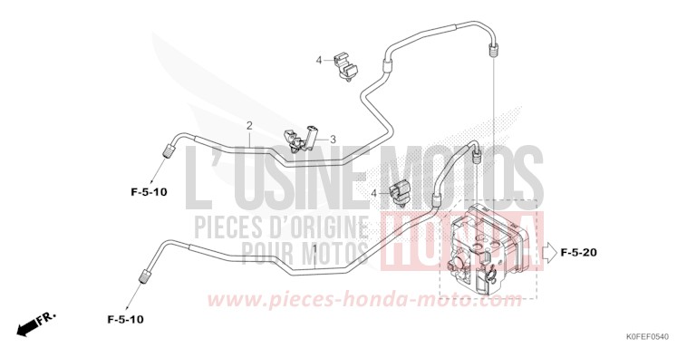 BRAKE PIPE for Monkey PEARL NEBULA RED (R376) from 2022