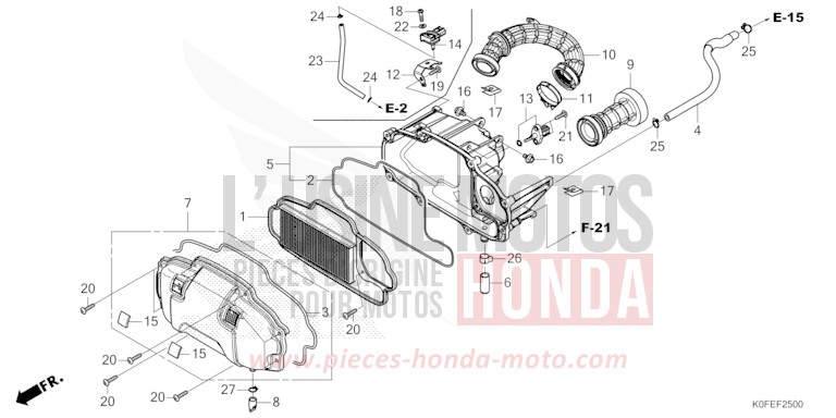 AIR CLEANER for Monkey PEARL NEBULA RED (R376) from 2022