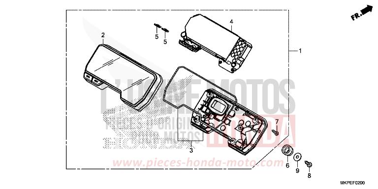 METER for CB500F GRAND PRIX RED (R380) from 2021