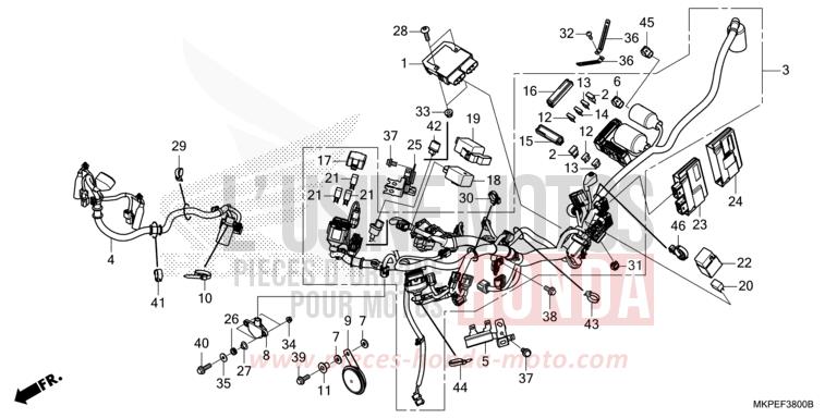WIRE HARNESS for CB500F MAT GUNPOWDER BLACK METALLIC (NH436) from 2021