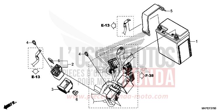 BATTERIA per CB500F MAT AXIS GRAY METALLIC (NH303) del 2022