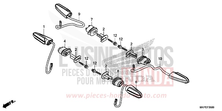 WINKER for CB500F PEARL DUSK YELLOW (Y238) from 2022