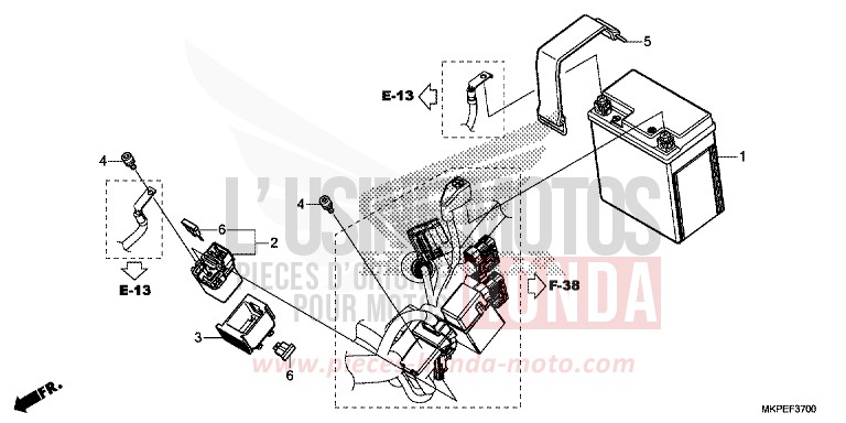 BATTERY for CB500F PEARL DUSK YELLOW (Y238) from 2022
