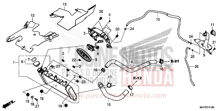 RADIATOR for CB500F PEARL DUSK YELLOW (Y238) from 2022