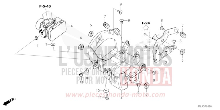 ABS MODULATOR for CMX1100 GUNMETAL BLACK METLLIC (NHC52) from 2022