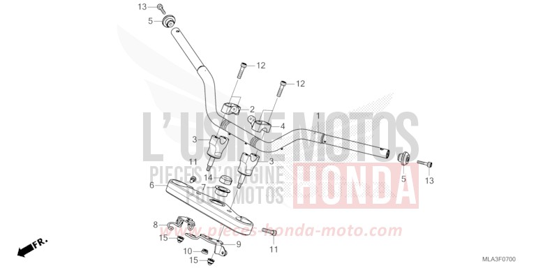 HANDLE PIPE/TOP BRIDGE for CMX1100 GUNMETAL BLACK METLLIC (NHC52) from 2021
