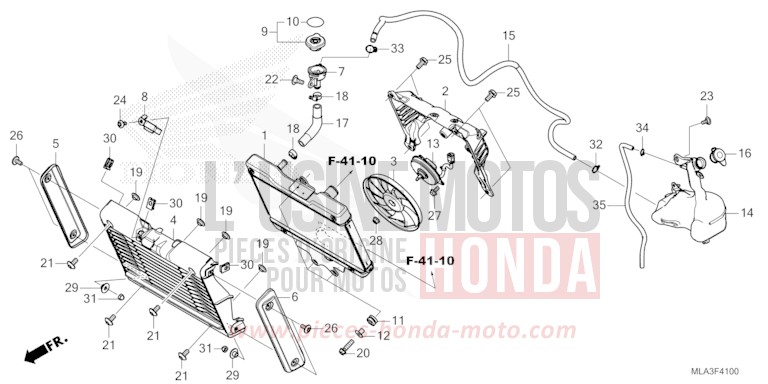 RADIATOR/RESERVE TANK for CMX1100 GUNMETAL BLACK METLLIC (NHC52) from 2022