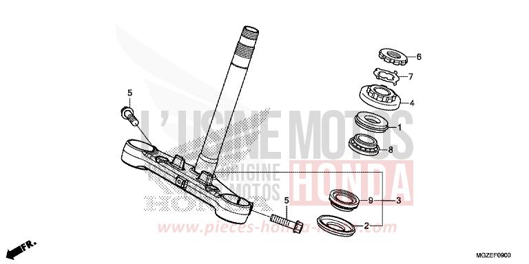 STEERING STEM for CB500F MAT GUNPOWDER BLACK METALLIC (NH436X) from 2015
