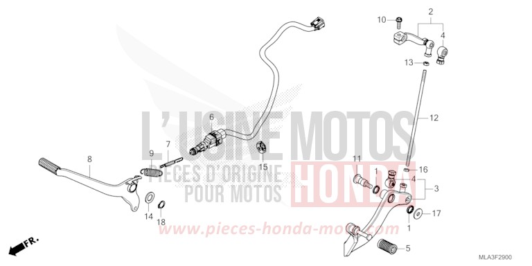 PEDAL for CMX1100 PEARL STALLION BROWN (YR347) from 2022