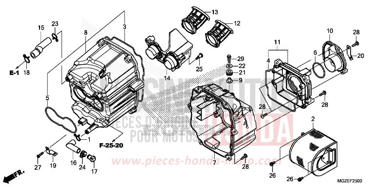 AIR CLEANER for CB500F ROSS WHITE (NH196K) from 2015