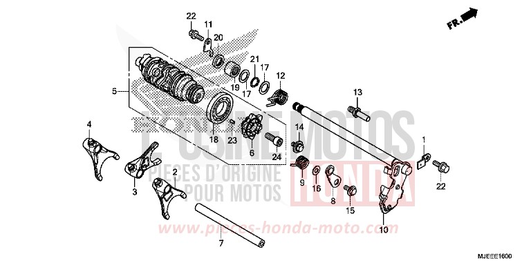 GEARSHIFT DRUM for CB650F MILLENNIUM RED (R263) from 2017