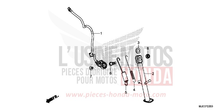 SIDE STAND for CB650F SWORD SILVER METALLIC (NHA95) from 2017