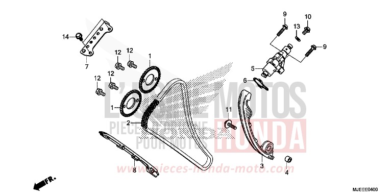 CAM CHAIN/TENSIONER for CB650F MAT GUNPOWDER BLACK METALLIC (NH436) from 2018