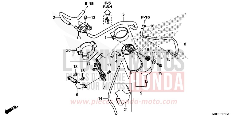 CANISTER for CB650F MAT GUNPOWDER BLACK METALLIC (NH436) from 2018