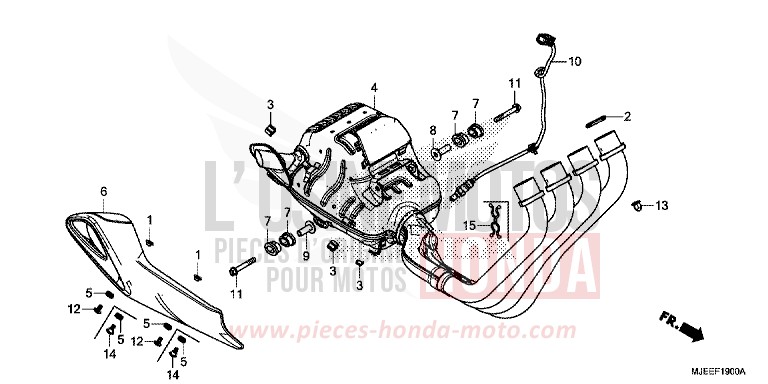EXHAUST MUFFLER for CB650F MAT GUNPOWDER BLACK METALLIC (NH436) from 2018
