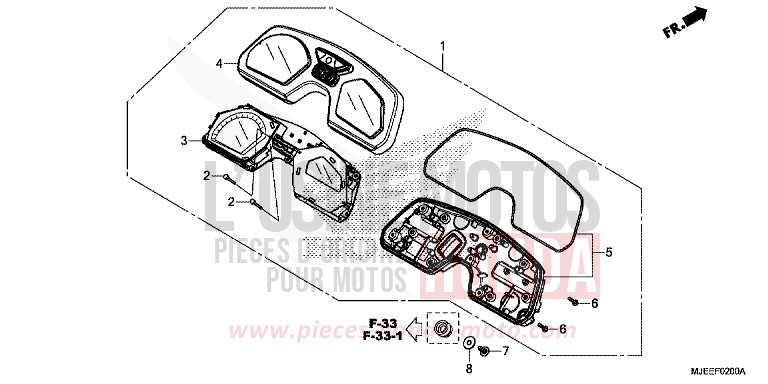 METER for CB650F PEARL METALLOID WHITE (NHA96) from 2018