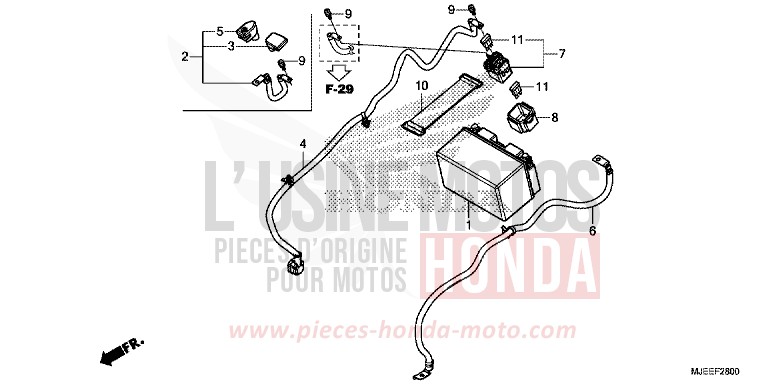 BATTERY for CB650F PEARL METALLOID WHITE (NHA96) from 2018