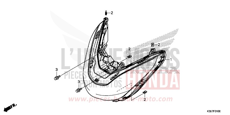 HEADLIGHT for WW125 MAT CARBONIUM GRAY METALLIC (NHB52) from 2015