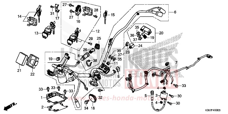 WIRE HARNESS for WW125 MAT CARBONIUM GRAY METALLIC (NHB52) from 2015