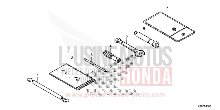 TOOLS for WW125 MAT CARBONIUM GRAY METALLIC (NHB52) from 2015