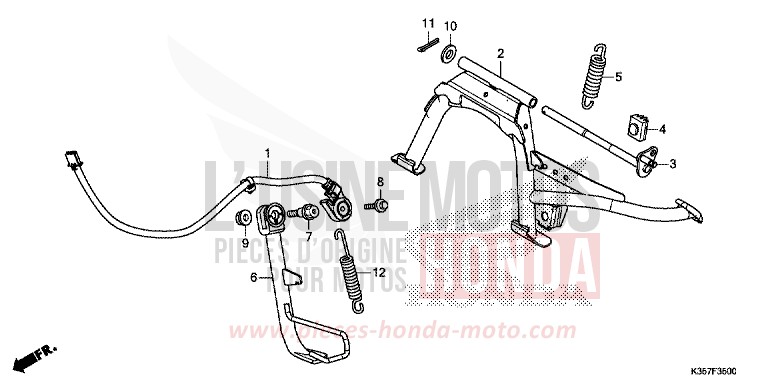 STAND for WW125 PEARL NIGHTSTAR BLACK (NHA84) from 2015