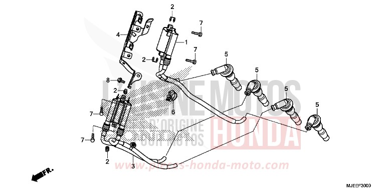 IGNITION COIL for CB650F PEARL HIMALAYAS WHITE (NHA87) from 2014