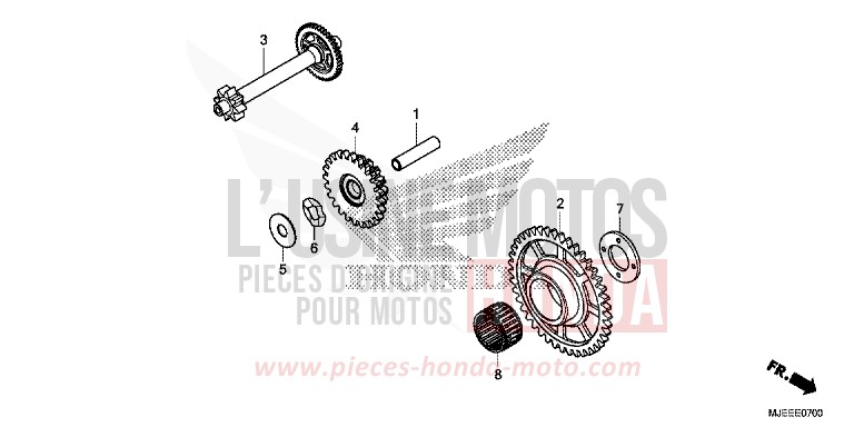 STARTING DRIVEN GEAR for CB650F SWORD SILVER METALLIC (NHA95) from 2014