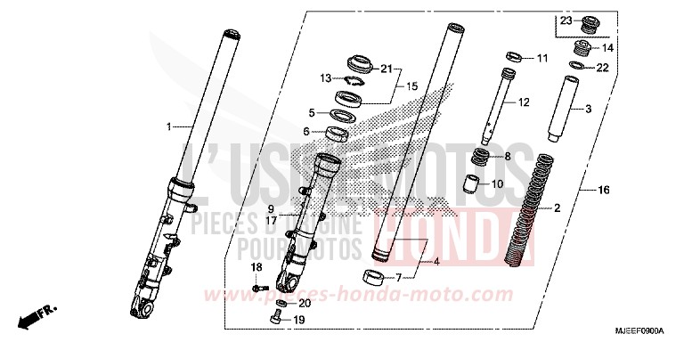 FORCELLA ANTERIORE per CB650F SWORD SILVER METALLIC (NHA95) del 2014