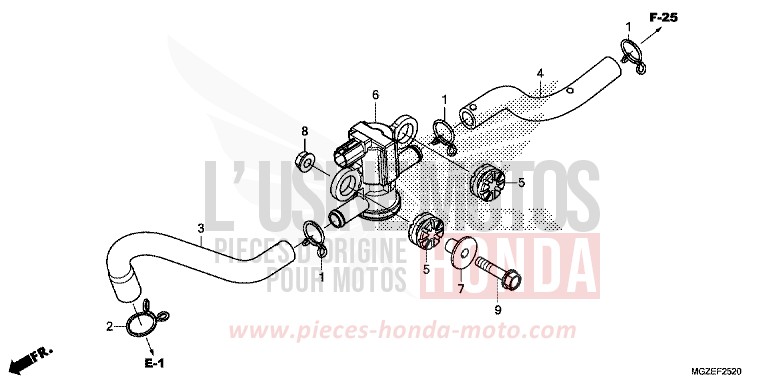 ELECTROVANNE INJECTION D'AIR for CB500F PEARL HIMALAYAS WHITE (NHA87) from 2013