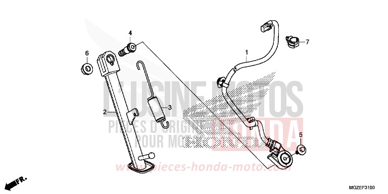 BEQUILLE for CB500F GRAPHITE BLACK (NHB01) from 2013