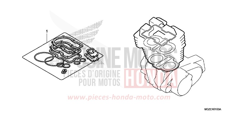 GASKET KIT A for CB500F GRAPHITE BLACK (NHB01) from 2014