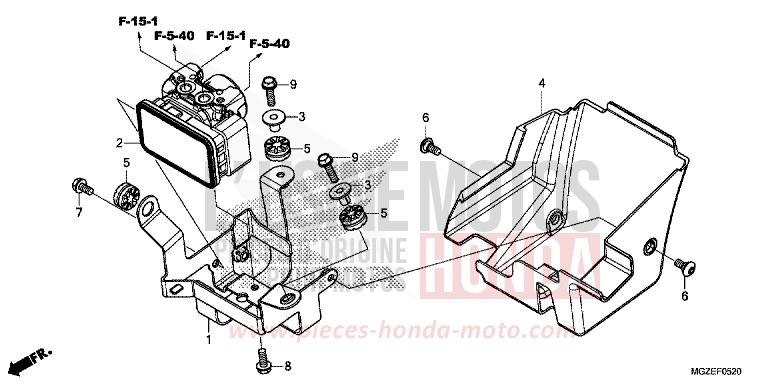 ABS MODULATOR for CB500F GRAPHITE BLACK (NHB01) from 2014