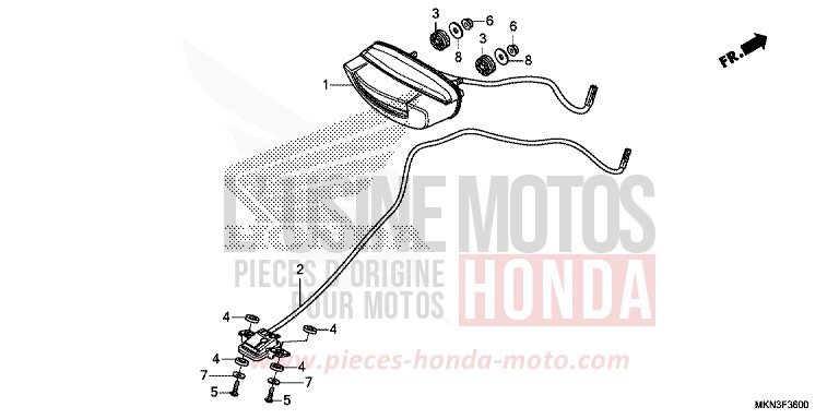 TAILLIGHT for CB650R MAT JEANS BLUE MATALLIC (PB417) from 2019