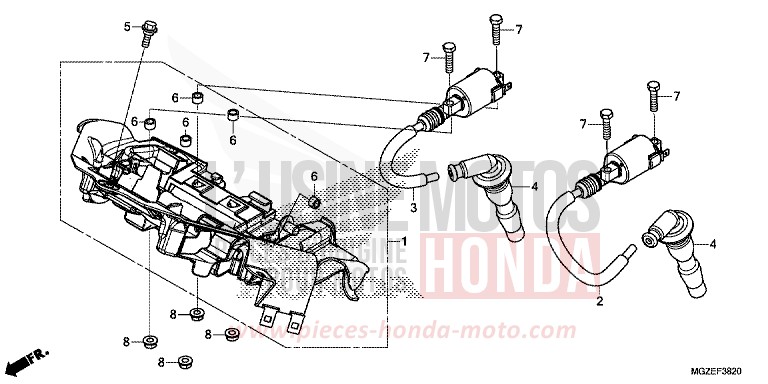IGNITION COIL for CB500F GRAPHITE BLACK (NHB01) from 2014