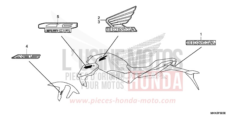 MARK for CB650R MAT CRYPTON SILVER MATALLIC (NHA40) from 2019