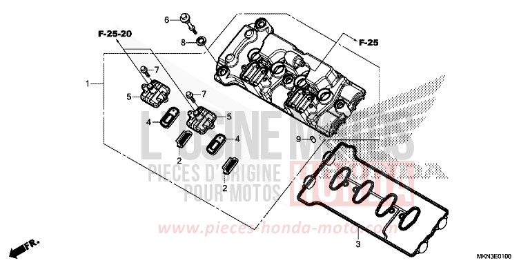 COPERCHIO TESTATA per CB650R MAT JEANS BLUE MATALLIC (PB417) del 2019