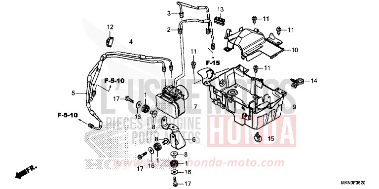 MODULATORE ABS per CB650R MAT JEANS BLUE MATALLIC (PB417) del 2019