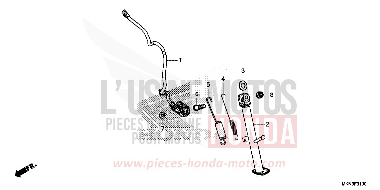 SIDE STAND for CB650R MAT JEANS BLUE MATALLIC (PB417) from 2019