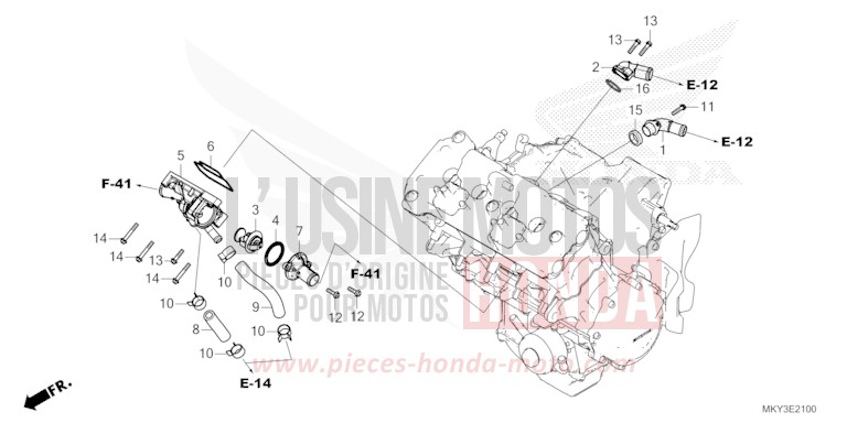 TERMOSTATO per CB650R CANDY CHROMOSPHERE RED (R381) del 2021