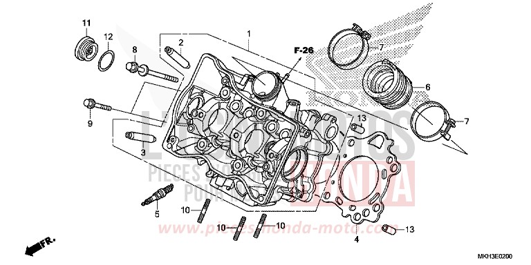 CYLINDER HEAD for ADV750 MAT ARMRED GREEN METALLIC (G208) from 2019