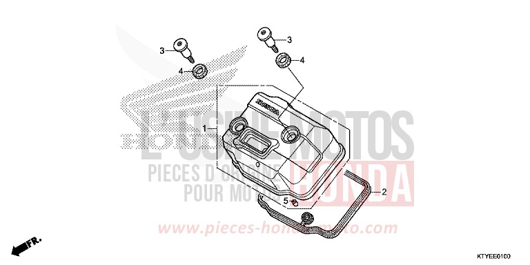 CYLINDER HEAD COVER for CBR125R ASTEROID BLACK METALLIC (NHA35) from 2015