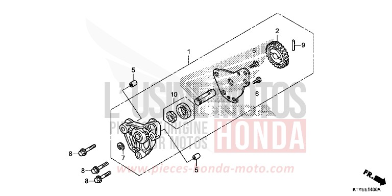 OIL PUMP for CBR125R ASTEROID BLACK METALLIC (NHA35) from 2015