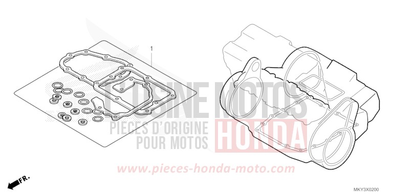 GASKET KIT B for CB650R CANDY CHROMOSPHERE RED (R381) from 2022